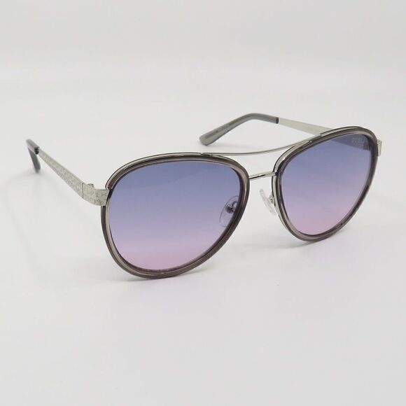 Guess New GF6188/S 20B Silver/Purple Gradient Aviator Sunglasses. main image 7